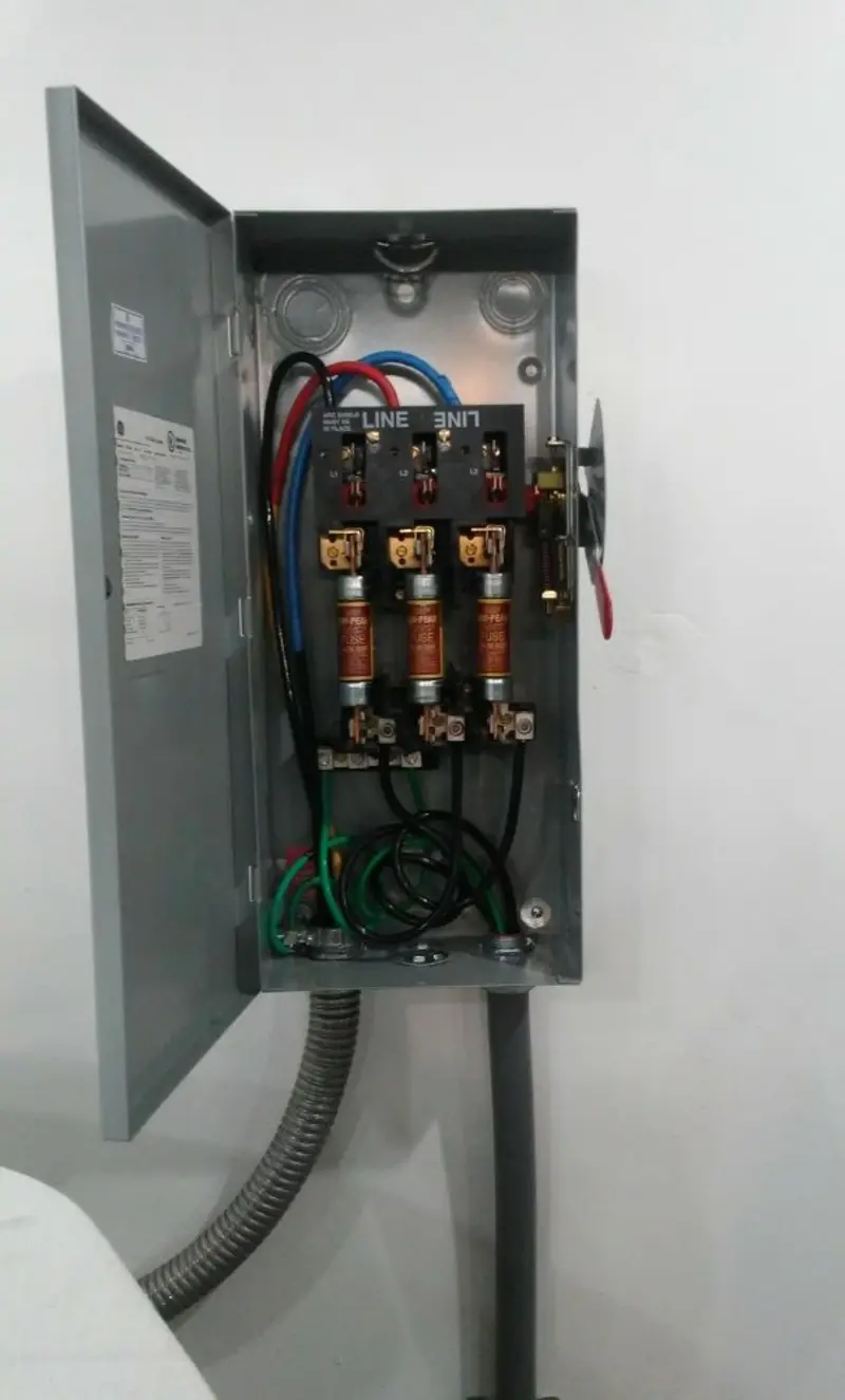 Three-phase disconnect switch installed for Electrical Wiring & Rewiring in South Venice